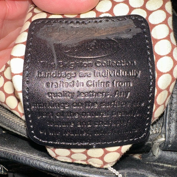 Brighton Twister Bennett Nylon Croco Patent Top Handle Zipper Backpack Bag Purse - Picture 7 of 10